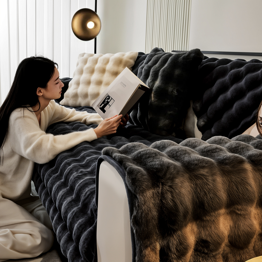 Plush Velvet Furniture Protector Cover