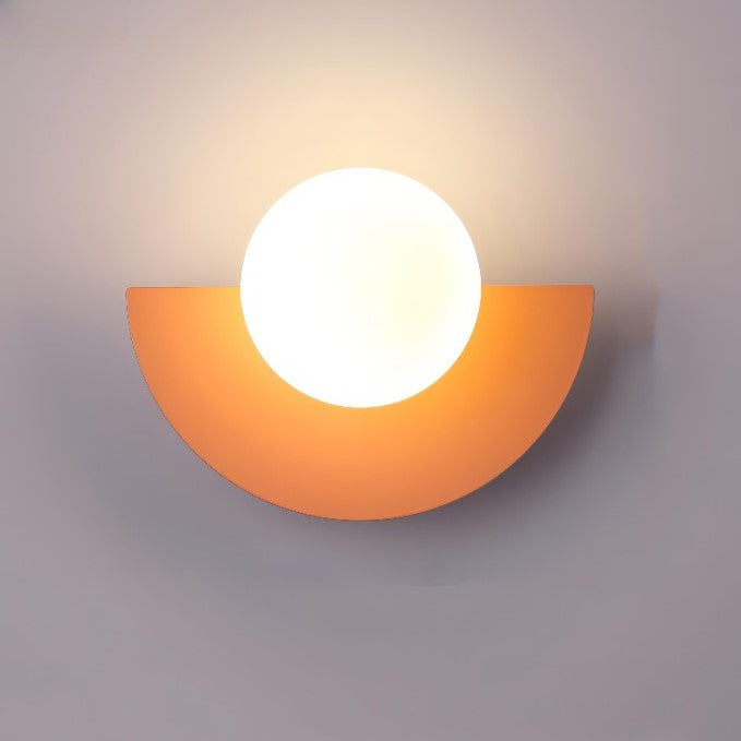 Contemporary Round Metal Wall Light