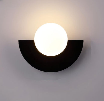 Contemporary Round Metal Wall Light