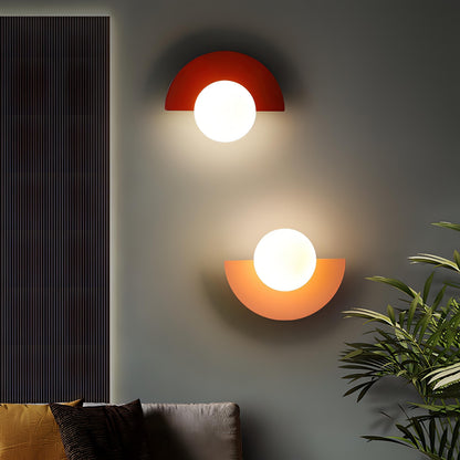 Contemporary Round Metal Wall Light - Luxivelle