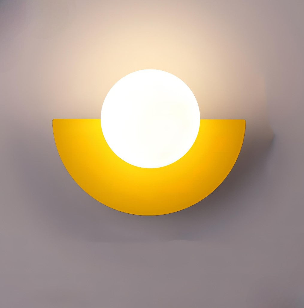 Contemporary Round Metal Wall Light