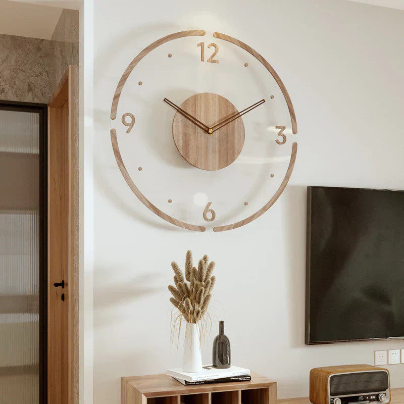 Simple Wooden Silent Wall Clock - Luxivelle