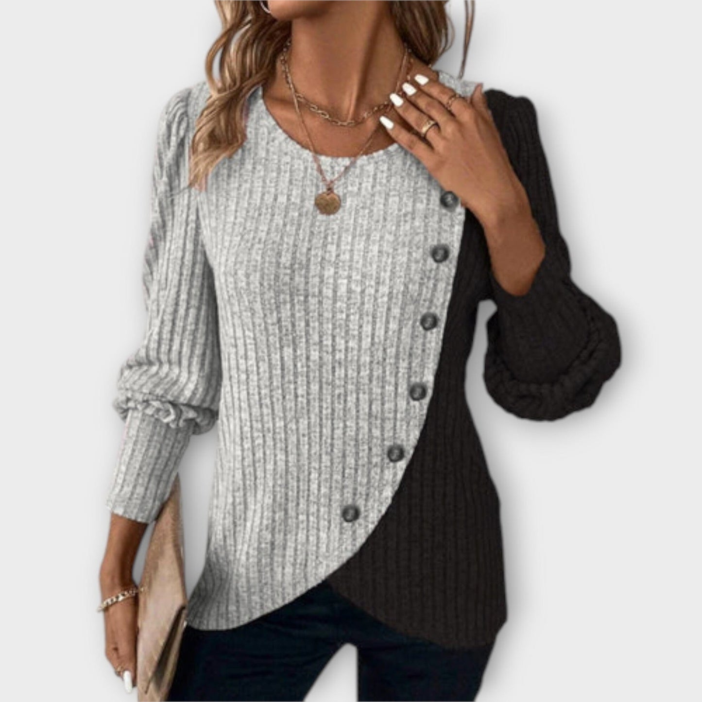 Colorful Hand Knit Winter Sweater
