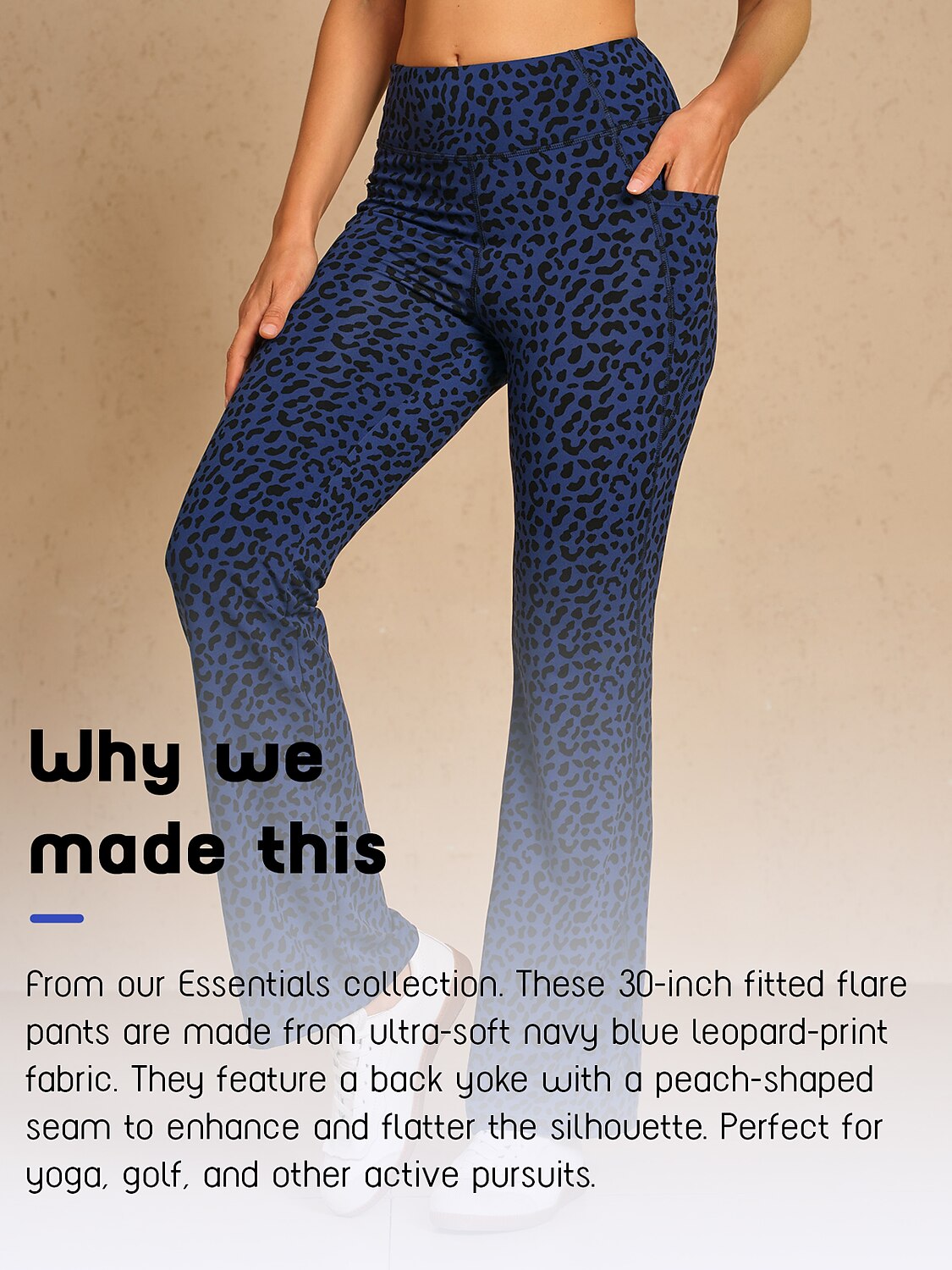 Fashionable 30 Inch Leopard Print Golf Pants