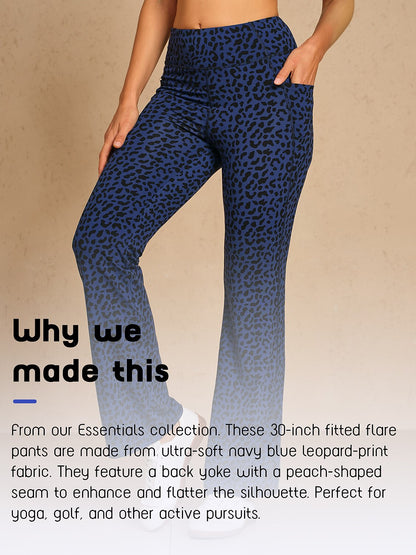 Fashionable 30 Inch Leopard Print Golf Pants