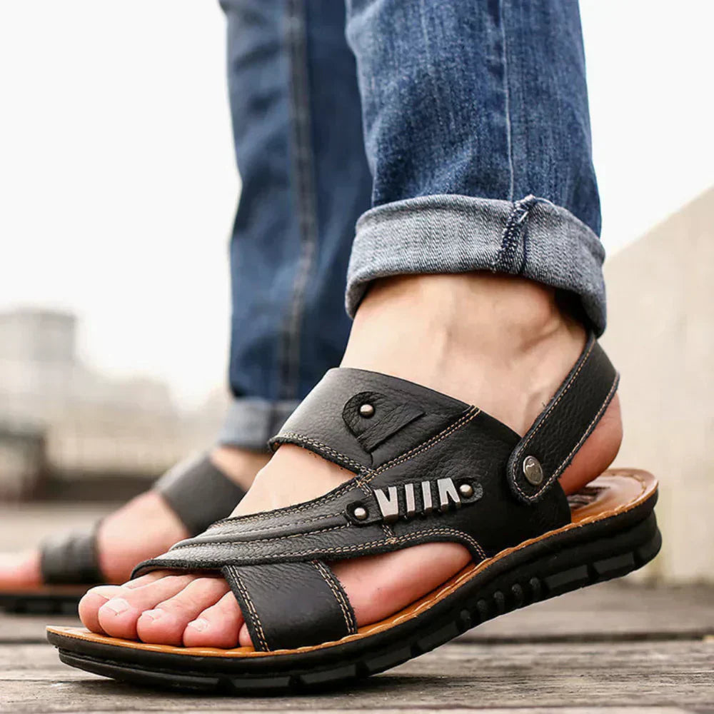 Men's Buckle Strap Open Toe Summer Sandals - Luxivelle