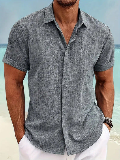 Lightweight Breathable Short Sleeve Mens Shirt