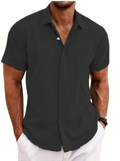 Lightweight Breathable Short Sleeve Mens Shirt