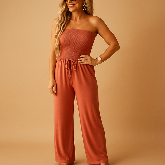 Women's Casual Sleeveless Jumpsuit with Pockets - Luxivelle