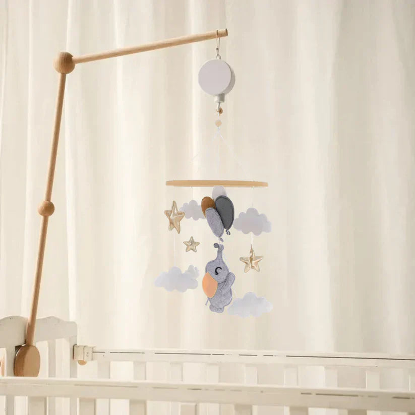 Gentle Wooden Baby Mobile No Battery Required