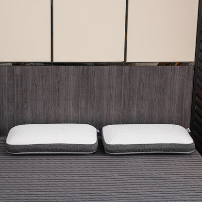 Orthopedic memory foam pillow offering pain-free sleep with ergonomic design and breathable cover for all sleep positions.