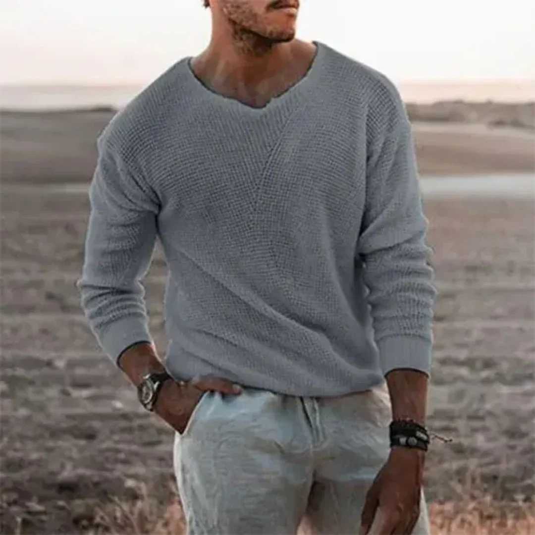 Comfortable Fit Crew Neck Sweater for Men