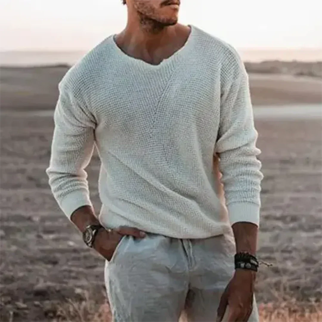 Comfortable Fit Crew Neck Sweater for Men