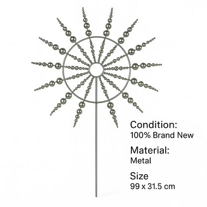 Outdoor anti-rust kinetic metal wind spinner with elegant wings, adds motion and charm to garden, perfect for year-round deco