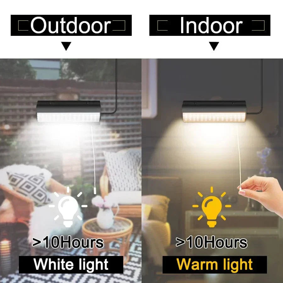 Hanging Solar LED Patio Light with Dual Setting - Luxivelle