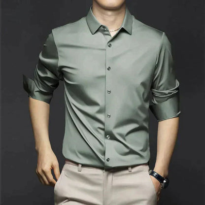 Casual Men's Breathable Office Dress Shirt