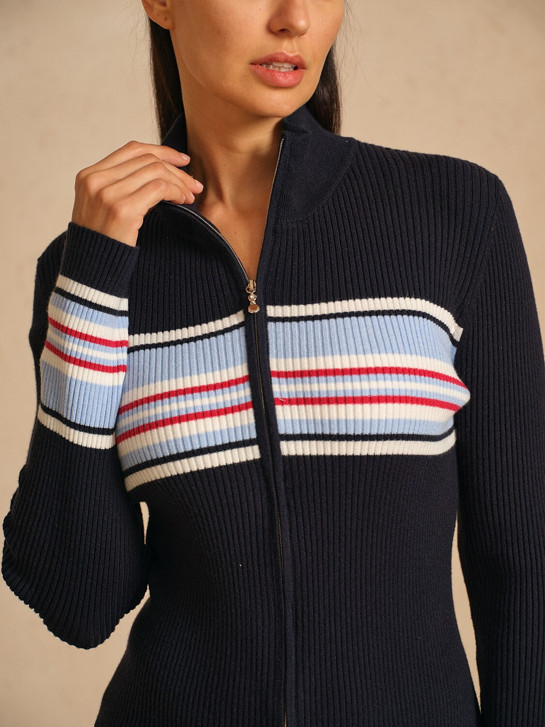 Classic Golf Color Block Crew Neck Sweater