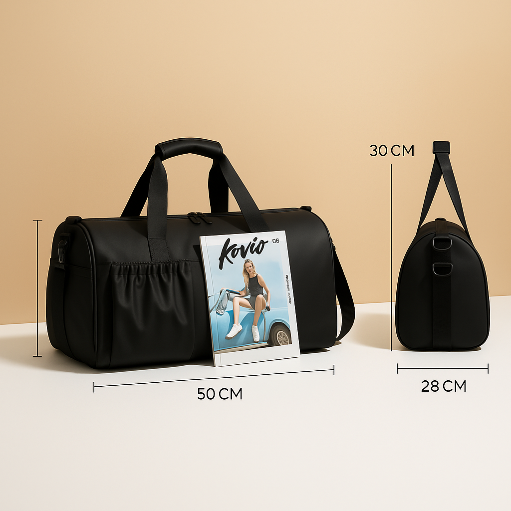 Stylish Men's Sports Duffle Bag with Shoe Pocket