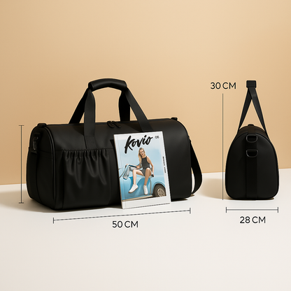 Stylish Men's Sports Duffle Bag with Shoe Pocket
