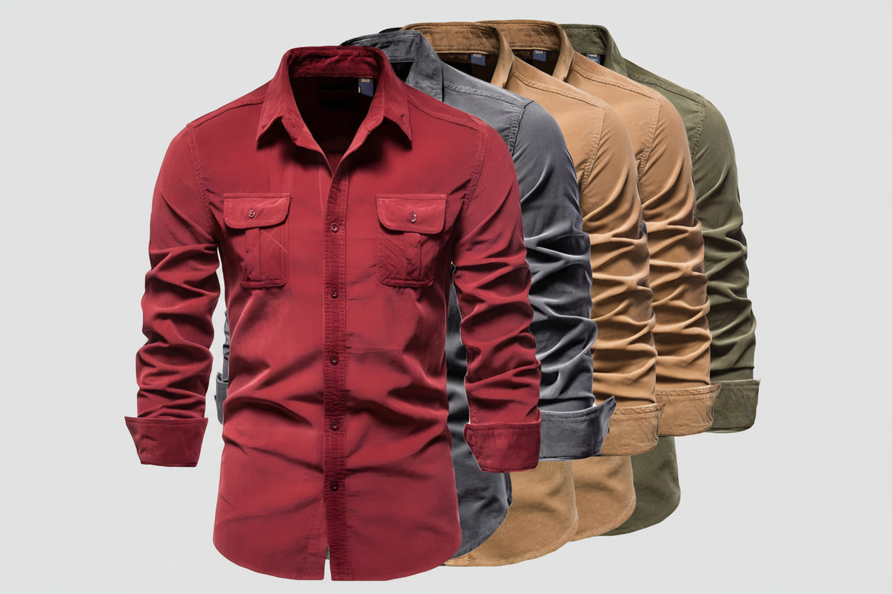 Relaxed Fit Men's Button Down Shirt - Luxivelle
