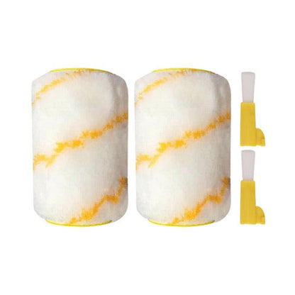"Paint roller for sharp edges; ergonomic handle, high-quality roller fabric, ideal for walls and trim painting."