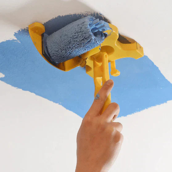 "Paint roller for sharp edges; ergonomic handle, high-quality roller fabric, ideal for walls and trim painting."
