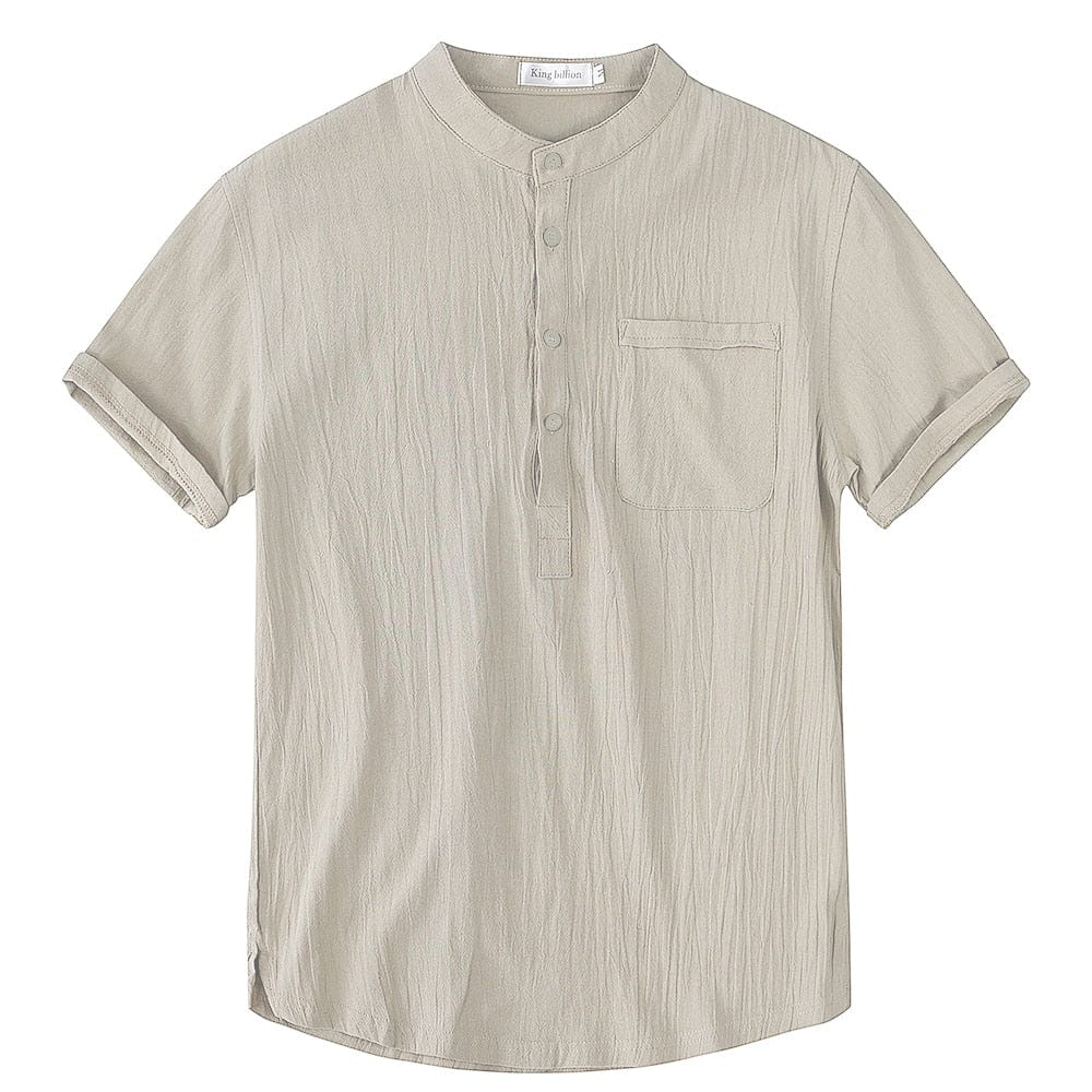 Men's Short Sleeve Relaxed Fit Cotton Summer Shirt