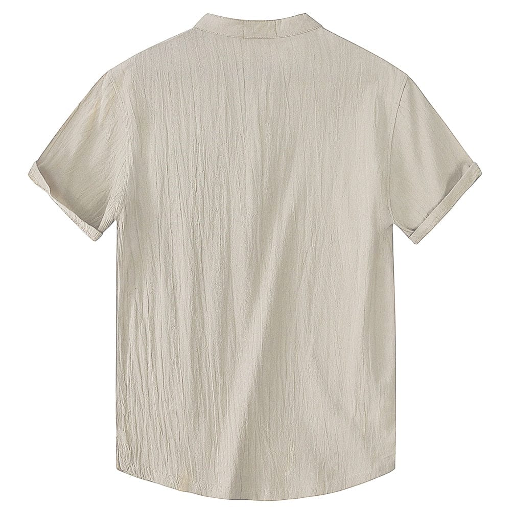 Men's Short Sleeve Relaxed Fit Cotton Summer Shirt