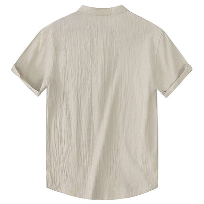 Men's Short Sleeve Relaxed Fit Cotton Summer Shirt