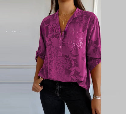 Ladies Lightweight Breathable Henley Top