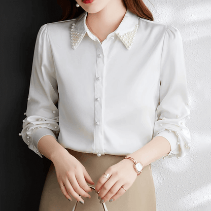 Elegant Beaded Classic Shirt