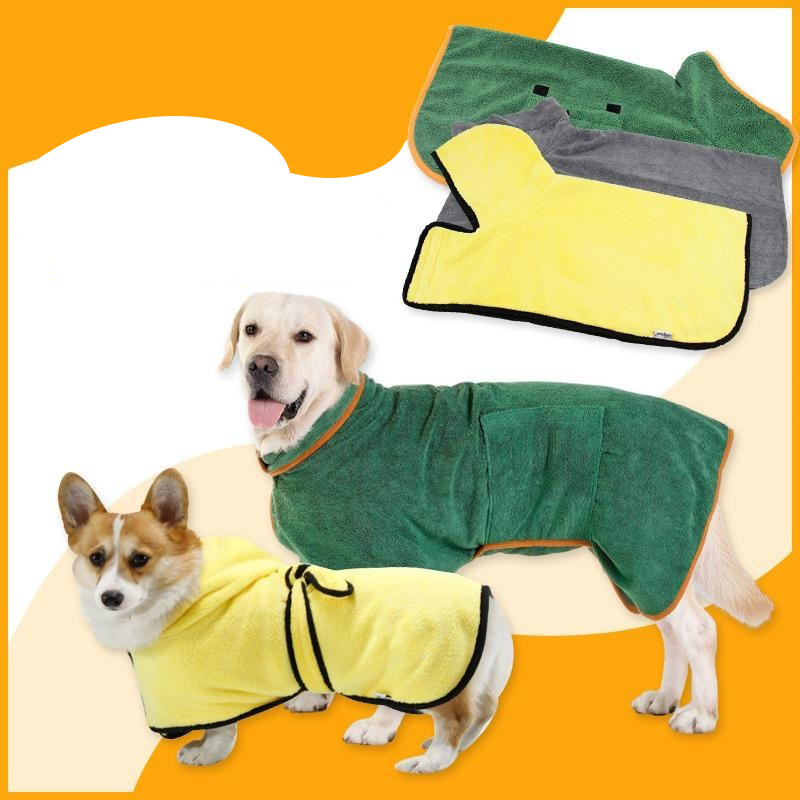 Quick Dry Dog Bath Robe with Velcro Closure - Luxivelle