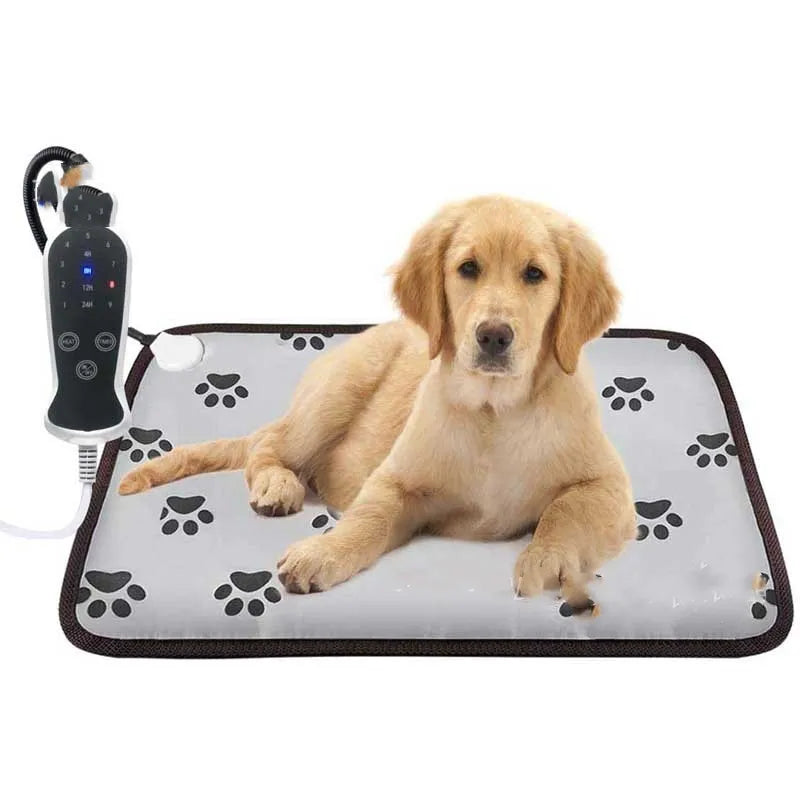 Heated Pet Bed Mat with Thermostat and Water Resistant Cover - Luxivelle