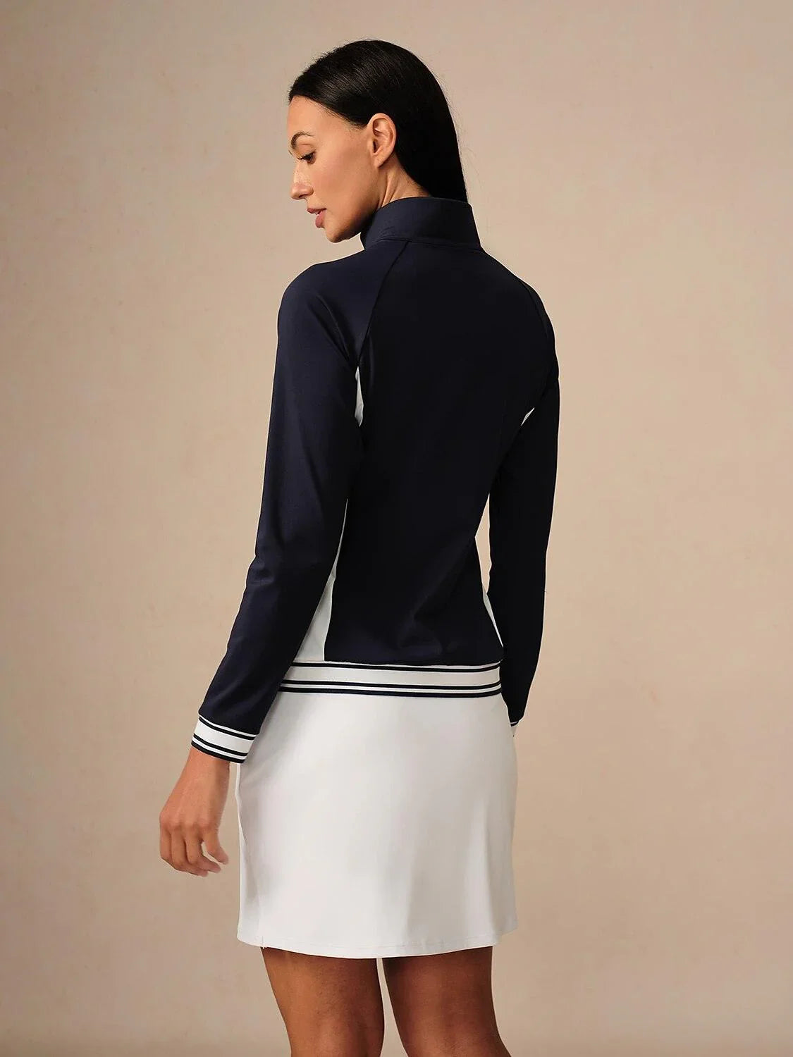 Dark Blue Quarter Zip UPF 50+ Long Sleeve Top