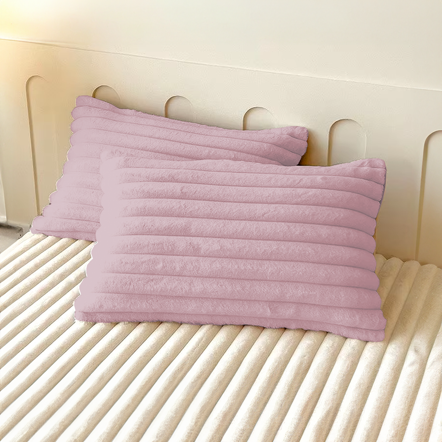 2x Pillow Covers For Soft Comfortable Bedding Set