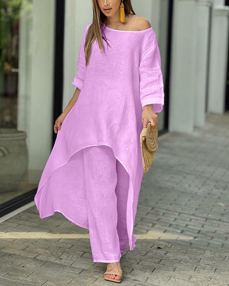 Lightweight Women's 2 Piece Cotton Summer Outfit
