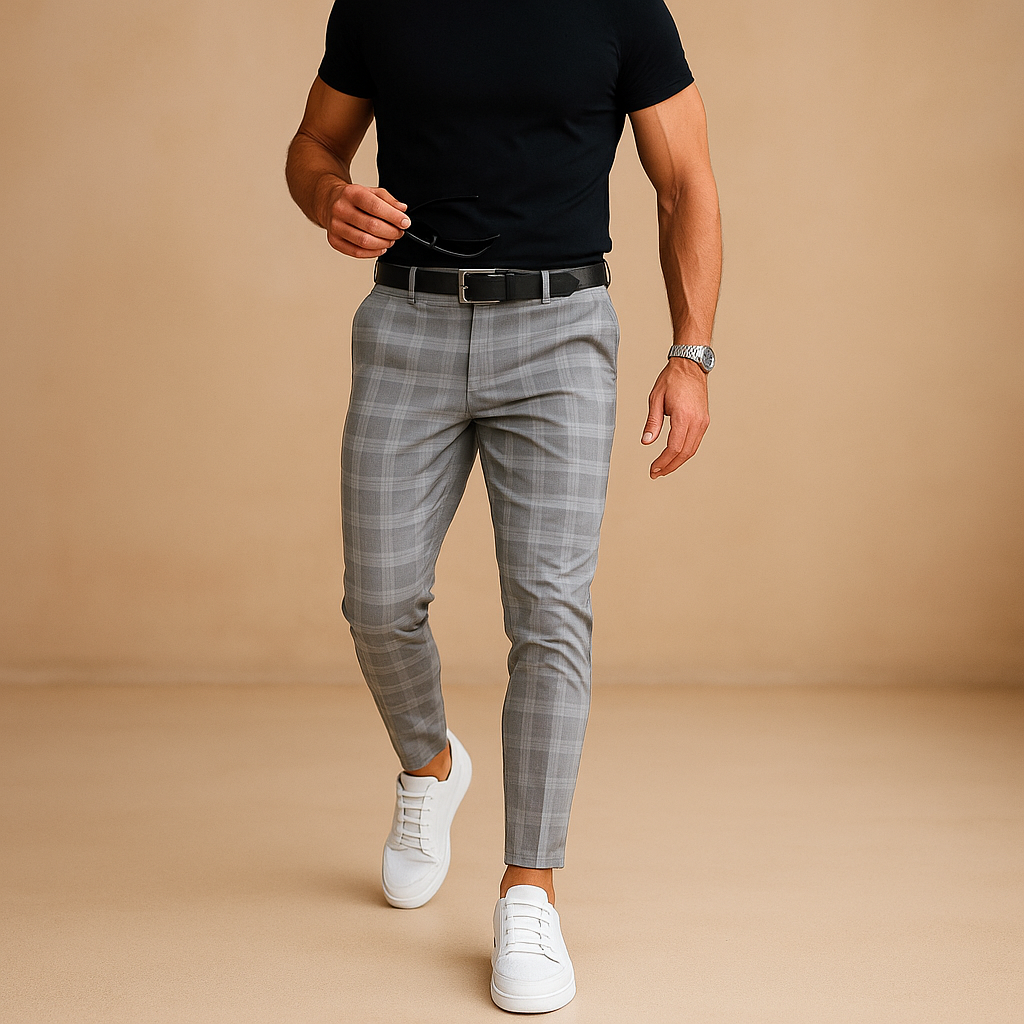 Comfortable Checked Pants for Men - Luxivelle