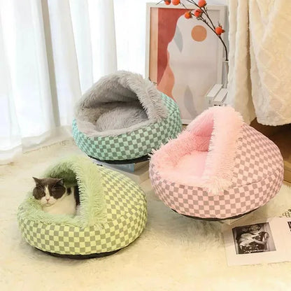 Comfy Fleece Cat House - Snug Pet Hideaway - Luxivelle