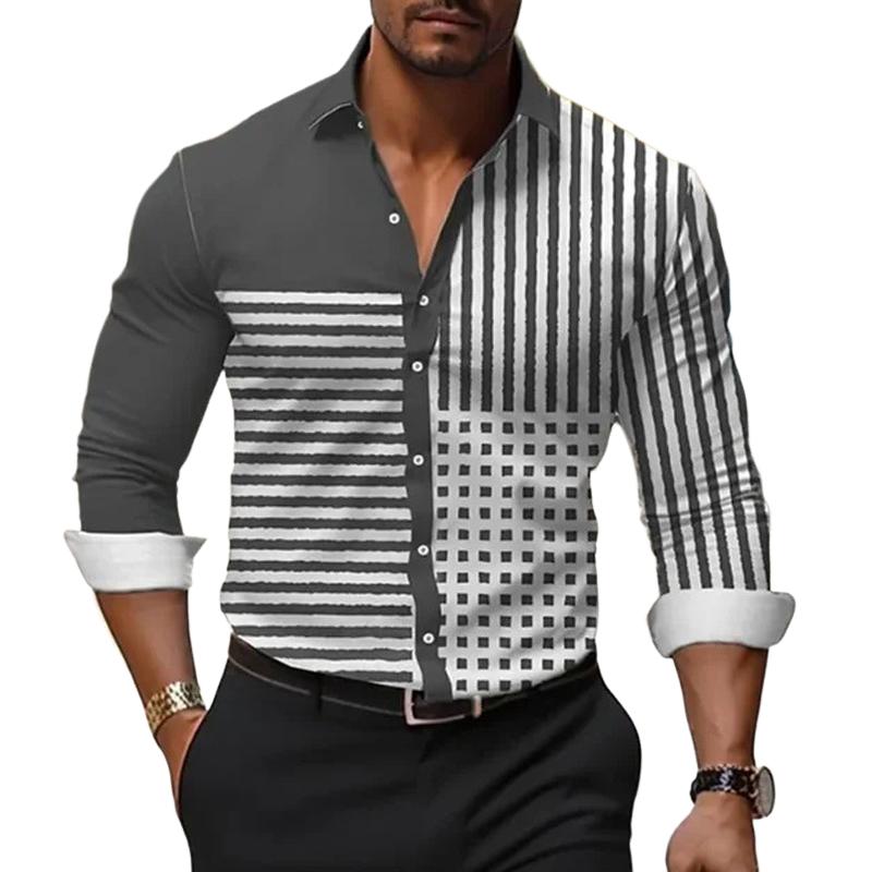 Classic Slim Fit Stripe Shirt - Luxivelle