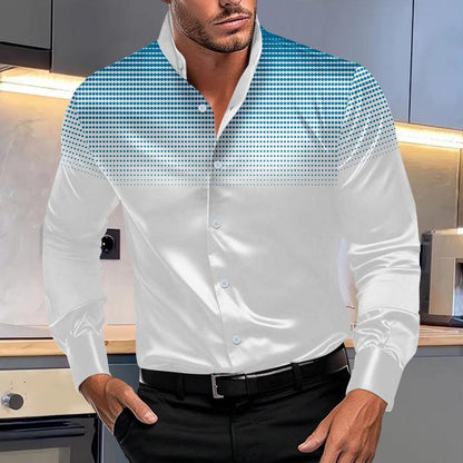 Men's Classic Dot Pattern Dress Shirt