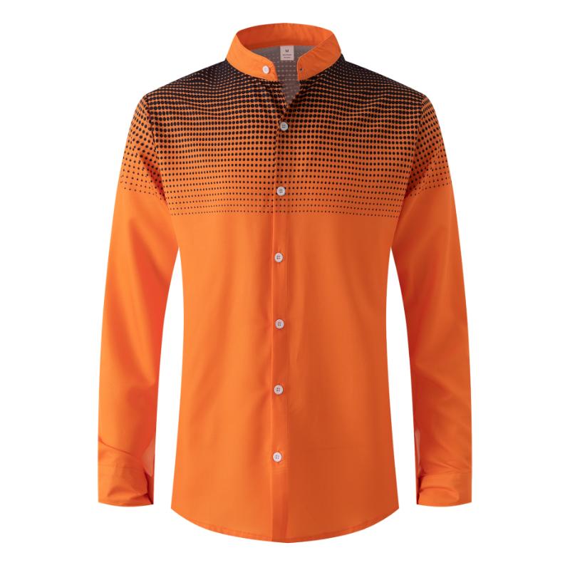 Men's Classic Dot Pattern Dress Shirt