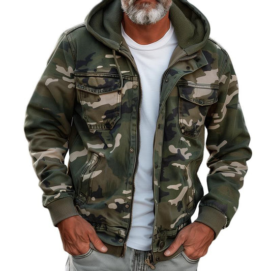 Thomas | Camouflage cargo jacket with hood