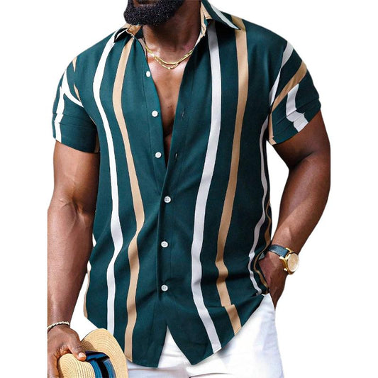 Casual Striped Summer Men's Tee Shirt - Luxivelle