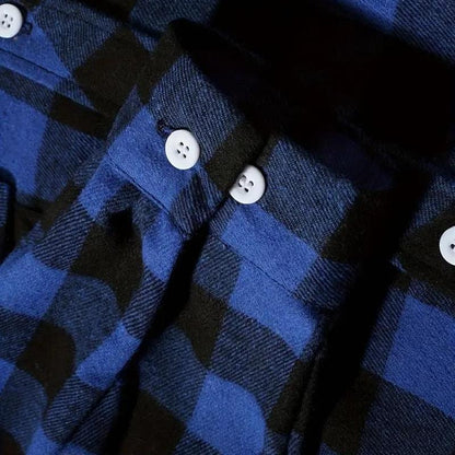 Relaxed Plaid Button Down Mens Shirt