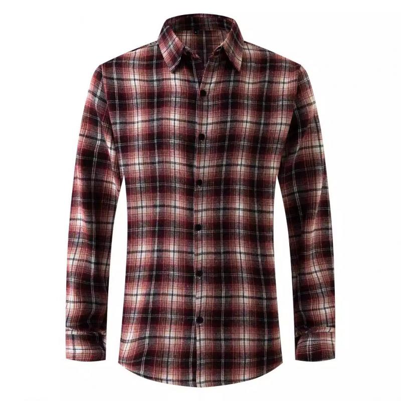 Men's Relaxed Fit Flannel Button Down Shirt