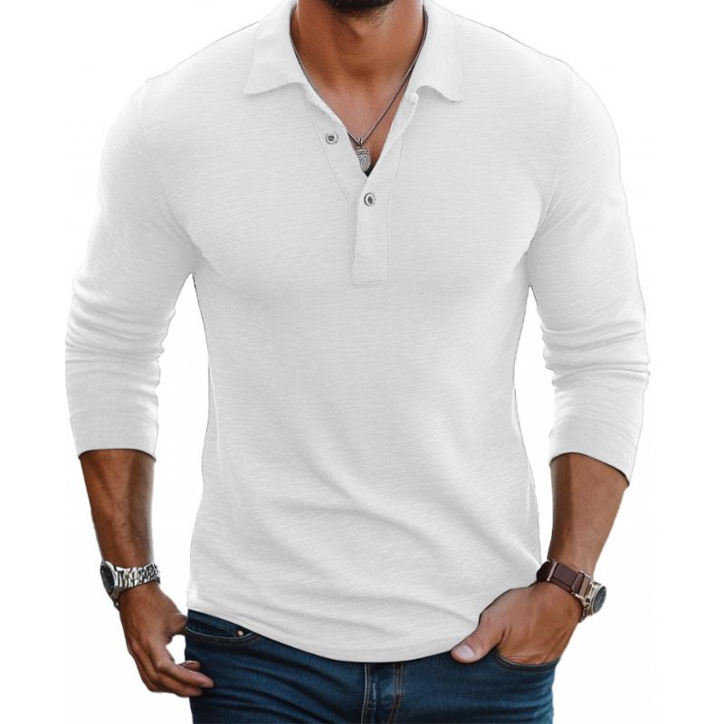 Classic Men's Cotton Polo Slim Fit Casual Shirt