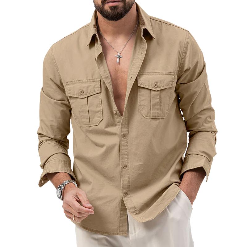 Stylish Mens Long Sleeve Combat Shirt - Luxivelle