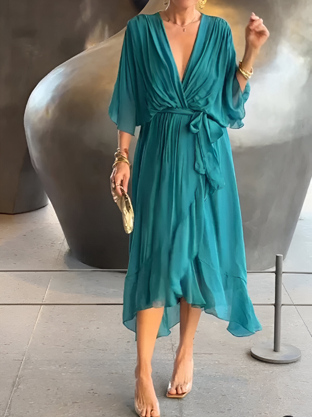 Women's V-Neckline Summer Dress