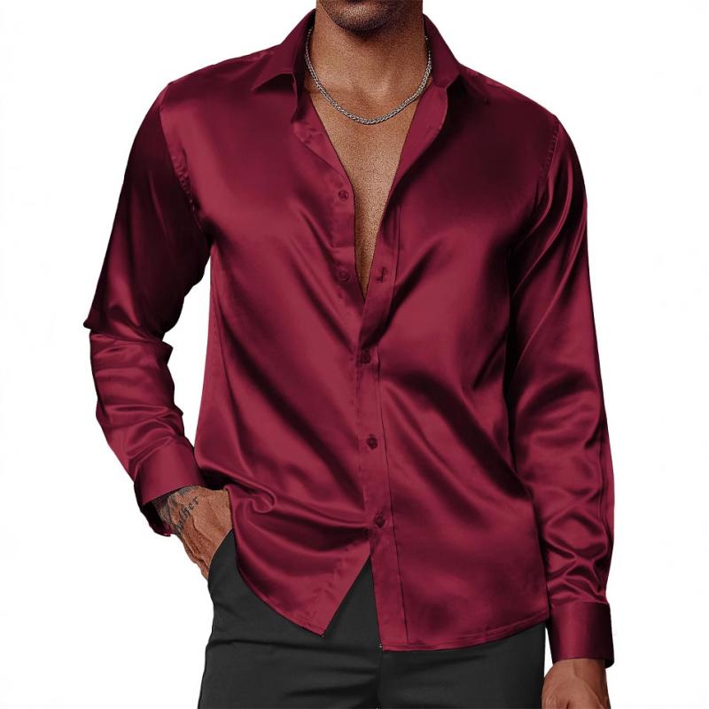 Relaxed Fit Men's Classic Long-Sleeve Shirt - Luxivelle