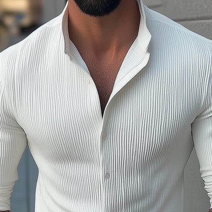Men's Classic Fit Casual Cotton Long Sleeve Shirt